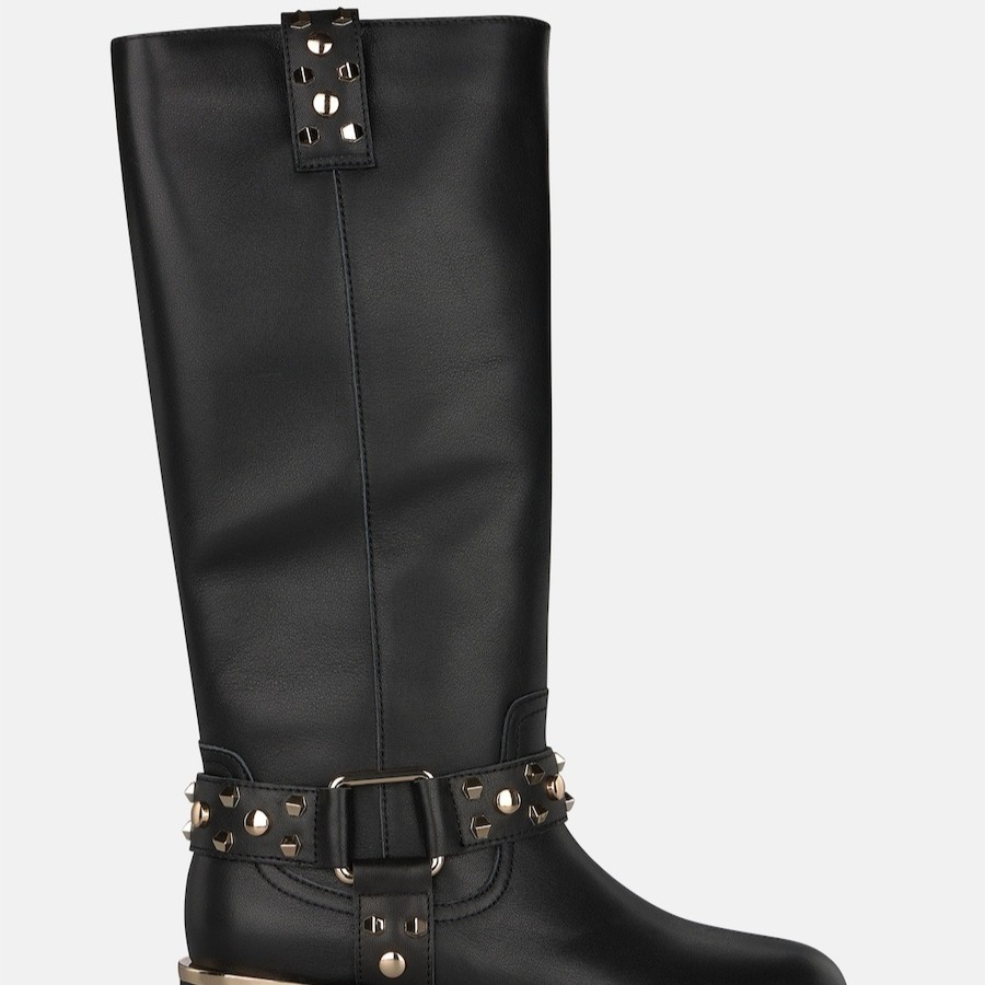 Botas básicas de mujer en napa con detalle estribo - Alma en Pena - Negro

