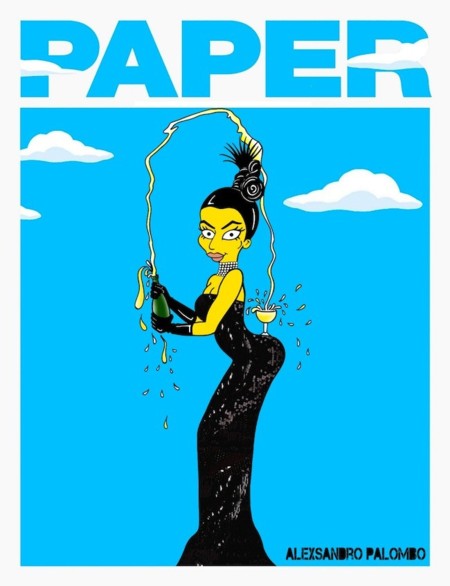 Kim Kardashian West Booty Paper Cover Art By Artist Alexsandro Palombo Icon Iconic Butt Booty Bum Painting Illustration Humor Chic Epic Cartoon 3a