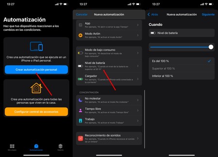 Iphone de carga completa de alerta de voz