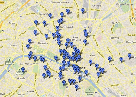 mapa literario de paris