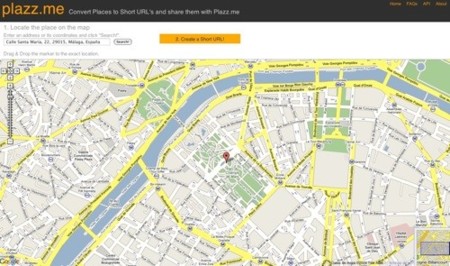 Plazz.me, acortador de urls específico para localizaciones en Google Maps