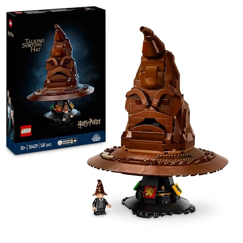 LEGO Harry Potter Sombrero Seleccionador Parlante con 31 Sonidos Aleatorios, Regalo para Mujeres, Hombres, Padres, Madres y Fans de Las Casas Hogwarts, Maqueta para Adultos de la Saga 76429