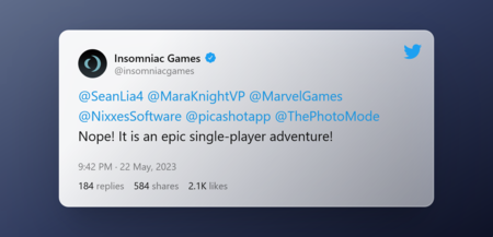 Tweet By Insomniac Games