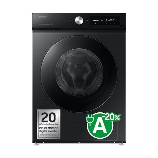 Lavadora carga frontal - Samsung WW11DB7B94GBU3, 11 kg, 1400 rpm, Autodosificación, AI EcoBubble™, Función WiFi con SmartThings™, Negro