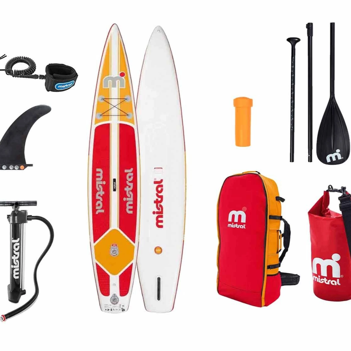 MISTRAL® Tabla hinchable de paddle surf Race de doble cámara 381 x 73 x 15 cm,
