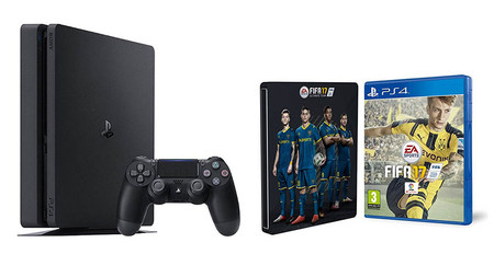 Llévate el Pack PS4 Slim 1 Tb + FIFA 17 por 344,90 euros en Amazon