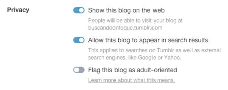 Tumblr Ajustes