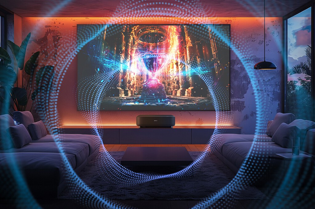 El nuevo proyector láser 4K de Epson quiere que nos olvidemos de las Smart TV gigantes: hasta 120" con Android TV y sonido Bose