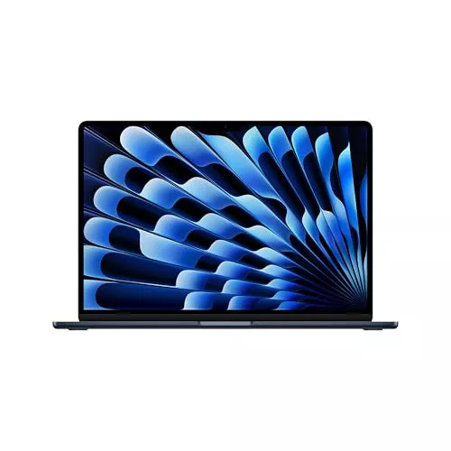 Apple MacBook Air de 15,3 Pulgadas con Chip M5: Pantalla Liquid Retina, CPU de 10 núcleos, GPU de 10 núcleos, 16 GB de Memoria unificada, 512 GB de SSD, Wi-Fi 7,Teclado español; Medianoche