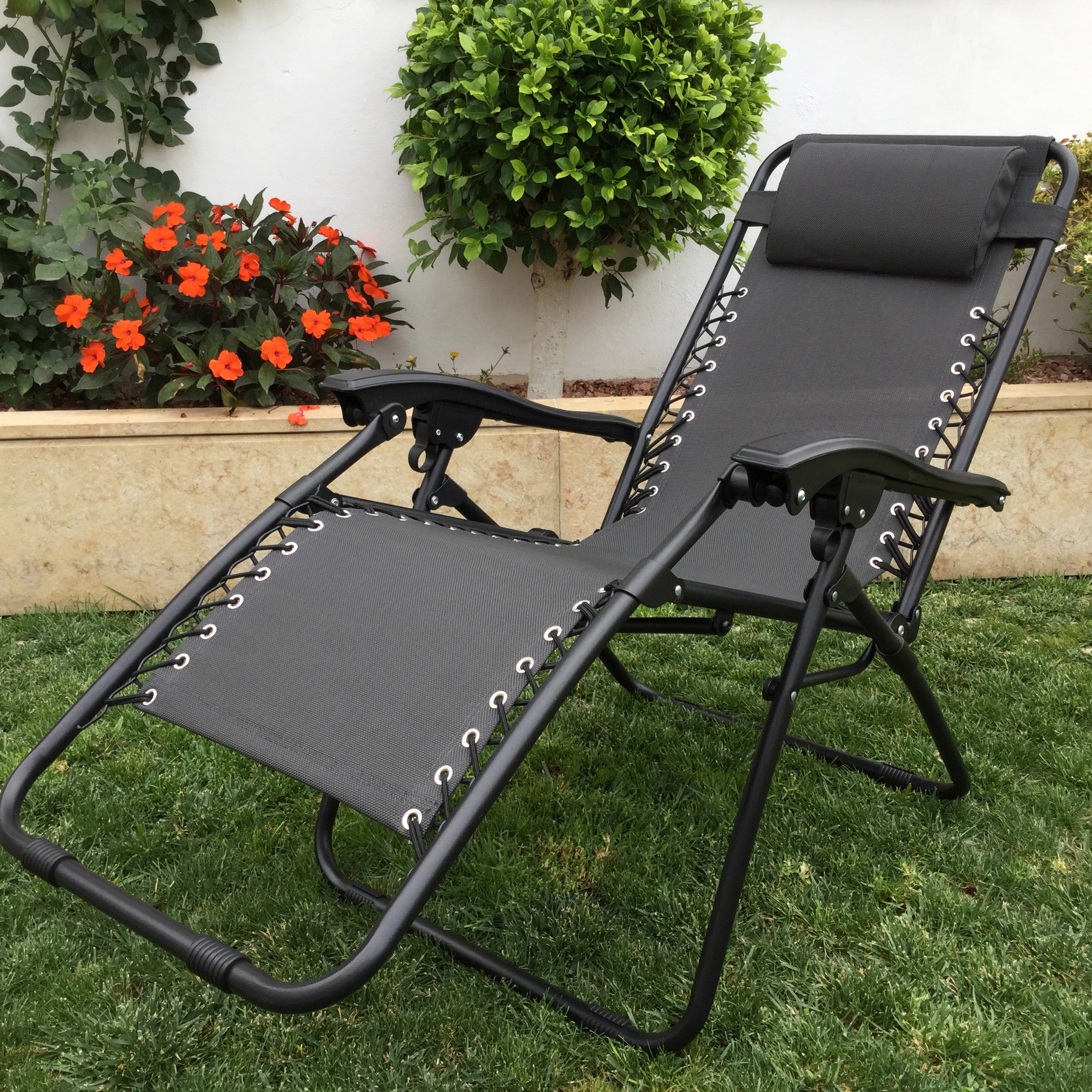 Tumbona plegable OSAKA 65x113x90 cm 120kg soportado 