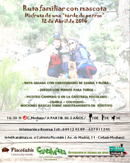 El próximo sábado podéis participar en una ruta por la Sierra de Madrid, para familias con niños y mascotas