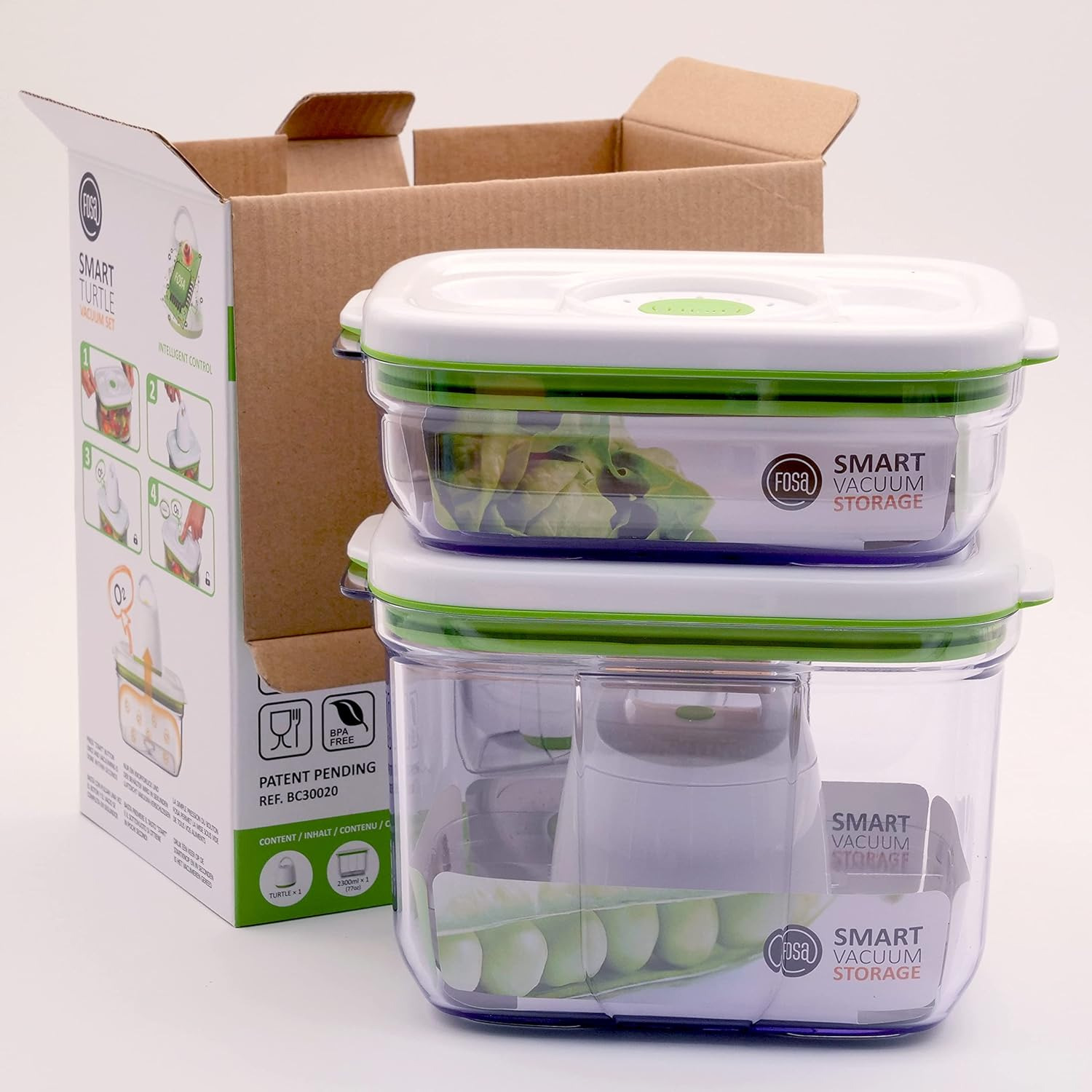 2 Recipientes Envasado Al Vacío + Envasadora Fosa Starter Kit Tupper 