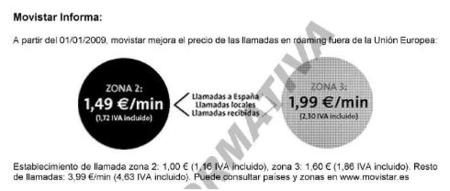 Movistar sube hasta los 1.86 euros el establecimiento de algunas llamadas en roaming