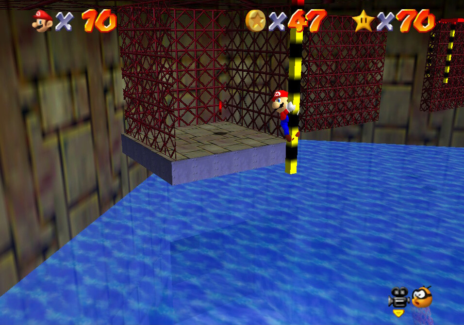 Super Mario 64 cómo conseguir la estrella PoleJumping for Red Coins