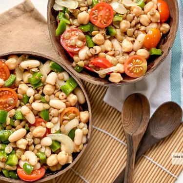 Este plato vegetariano con legumbres se prepara en cuestión de minutos, es rico en proteínas y siempre sale bien  