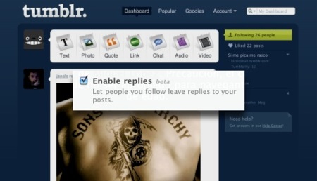 Tumblr lanza su funcionalidad de respuestas