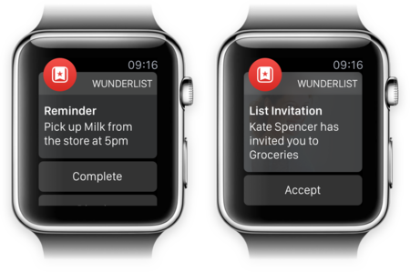 Wunderlist Notificaciones
