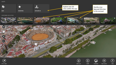 Microsoft actualiza las aplicaciones de mapas de Bing para Windows 8 con nuevas funcionalidades y más ciudades