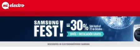 Samsung Fest! en MiElectro: hasta un 30% de descuento en electrodomésticos Samsung con envío e instalación gratis