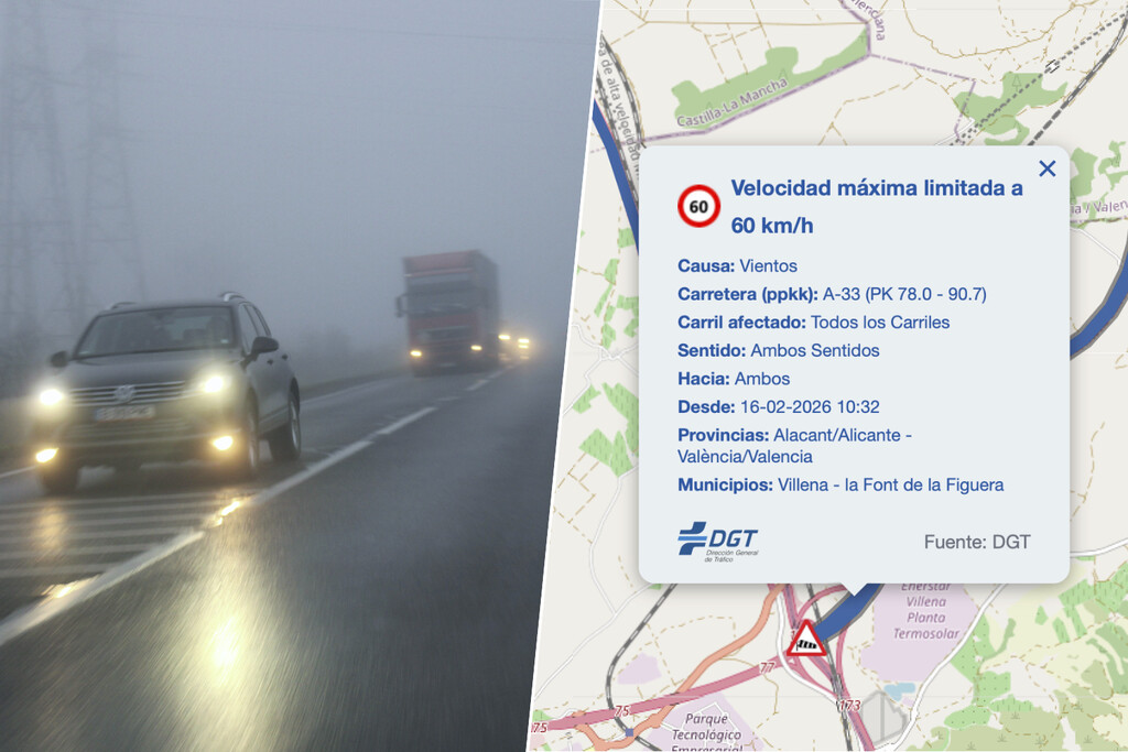 Sí, la DGT ha limitado a 80 km/h la velocidad máxima y ha prohibido adelantar. Y tiene un buen motivo para ello: viento 