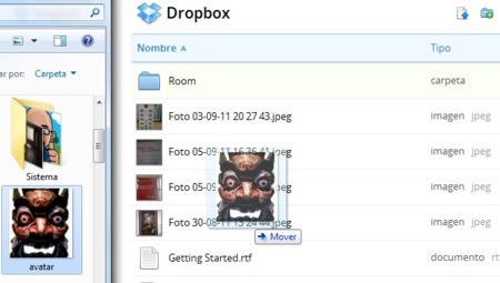 Dropbox facilita la subida de archivos sólo con arrastrar y soltar en su versión web