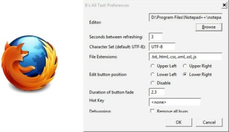 Add-on para Firefox que lanza un editor de texto para rellenar fomularios