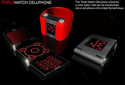 Triple Watch, interesante móvil-reloj de pulsera