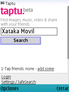 Búsquedas rápidas con Taptu