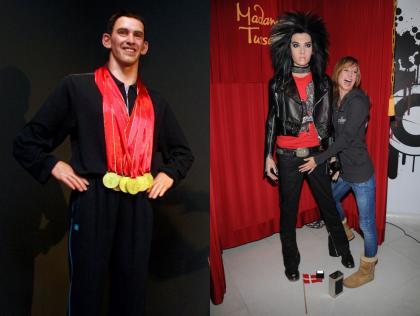 Michael Phelps y Bill Kaulitz son de cera