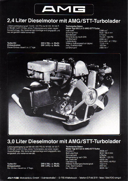 Kit Turbo AMG para 240D y 300D