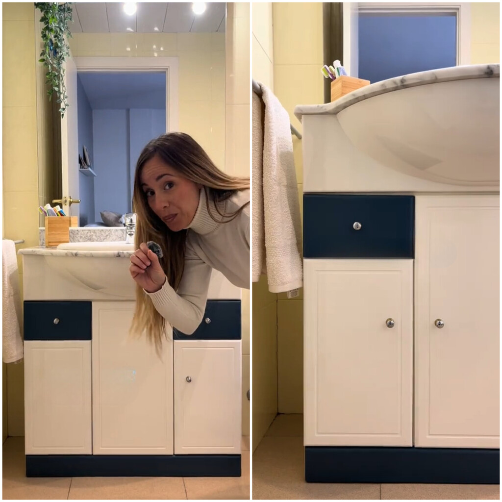 Ariana, sobre la reforma de muebles antiguos: «Este mueble iba directo a Wallapop hasta que probé esto, solo necesitas unas tijeras»