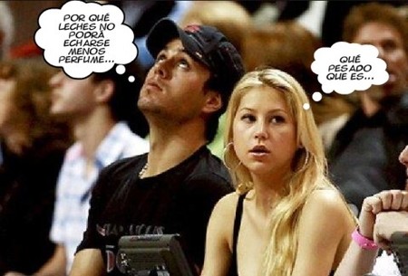 Enrique Iglesias no soporta el perfume de Anna Kournikova