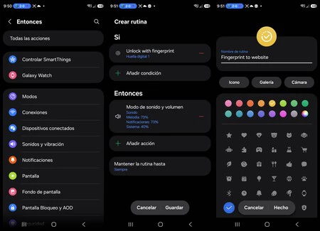 Configurar huellas con Good Lock