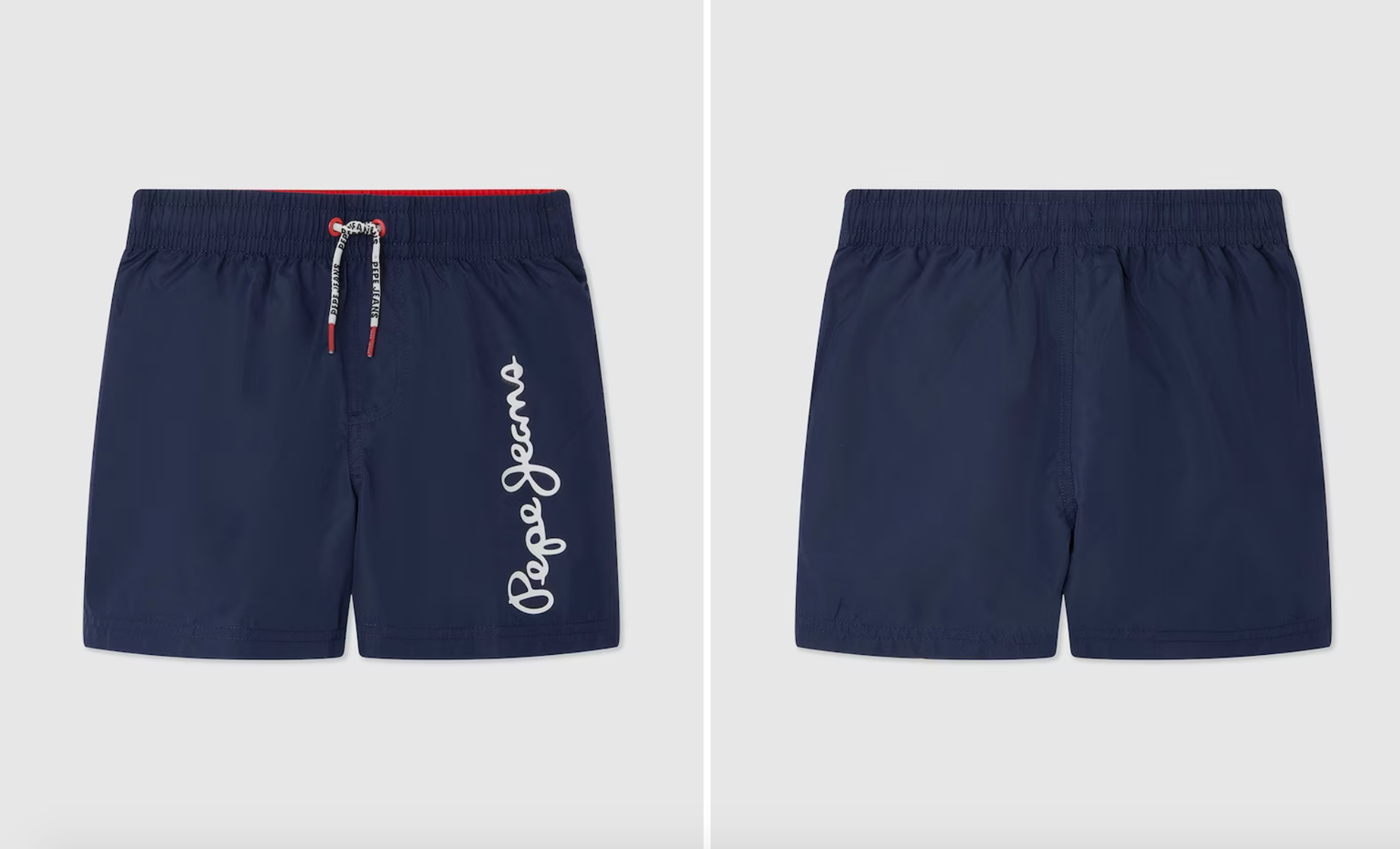 Bañador de niño con logo vertical en pierna