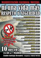 10-N, manifestación antiguardarraíles en Madrid