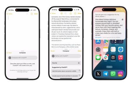 Notes と Siri への ChatGPT の統合