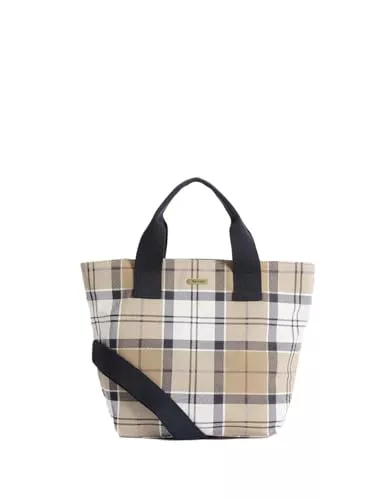 Barbour MAISY TARTAN TOTE BAG Bolso de mano mujer Lba0468, Crema/Beige, M