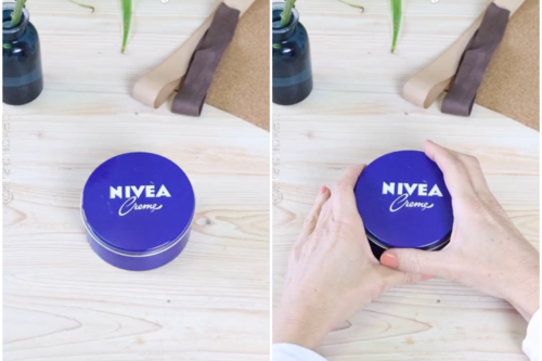 reutilizar lata de nivea
