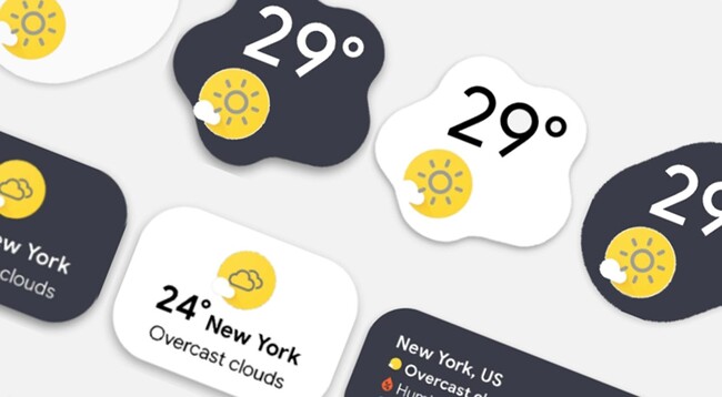 Widgets Android 12 Tiempo