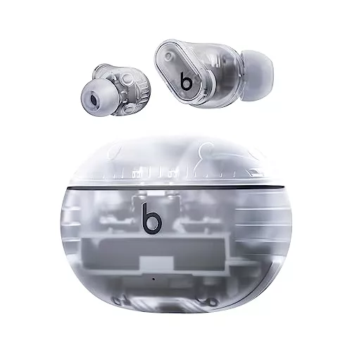 Beats Studio Buds + | Auriculares Totalmente inalámbricos con cancelación de Ruido, Mejor compatibilidad con Apple y Android, micrófono Integrado, Bluetooth, Resistencia al Sudor - Transparente