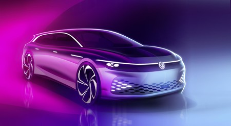 El Volkswagen ID. Space Vizzion anticipa un coche eléctrico familiar con 590 km de autonomía: lo conoceremos en unos días