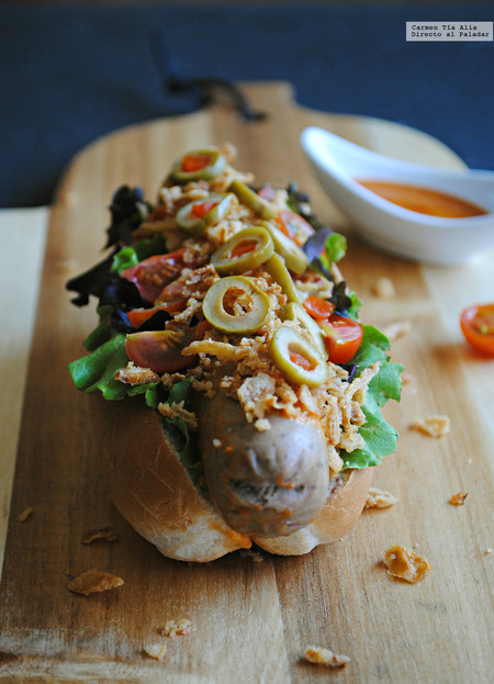 Hot dog o perrito caliente a la española. Receta sin complicaciones