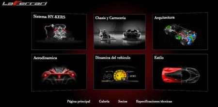 Ferrari LaFerrari, todos los detalles en el nuevo site en español