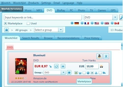 Monitoriza tus productos favoritos de Amazon con Wootch