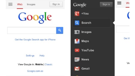 Google modifica la versión móvil de su página principal y le da más presencia a nuestra cuenta en Google+