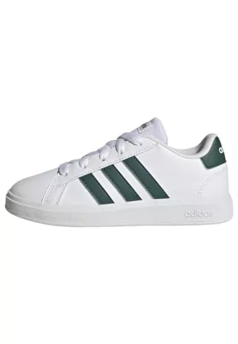 adidas Grand Court Lifestyle Tennis Lace-Up Shoes, Zapatillas de Tenis, Cloud White/Core Black/Core Black, 34 EU