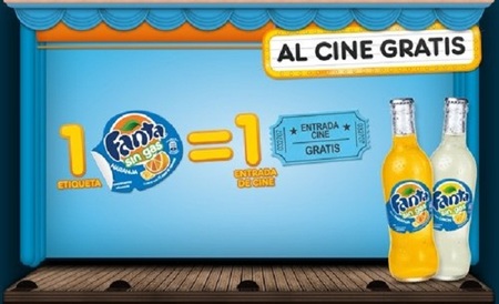 Si pruebas la nueva Fanta sin gas... vas al cine gratis