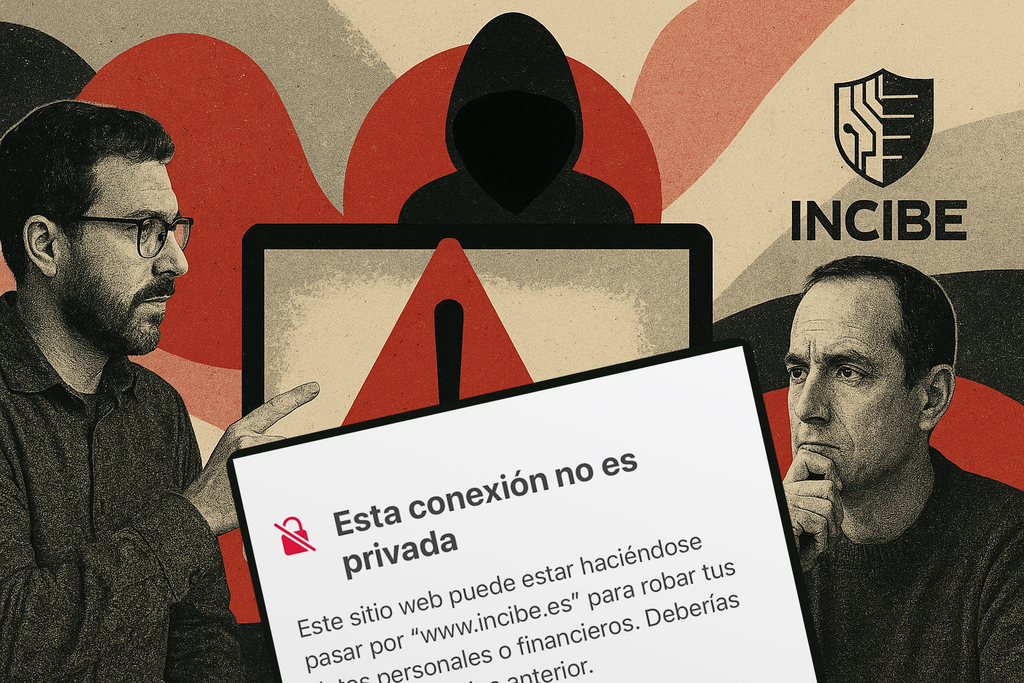 Cuando lees "este sitio web no es seguro" al entrar en la web del INCIBE, el principal organismo de ciberseguridad español 