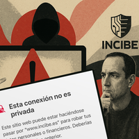 Cuando lees "este sitio web no es seguro" al entrar en la web del INCIBE, el principal organismo de ciberseguridad español 