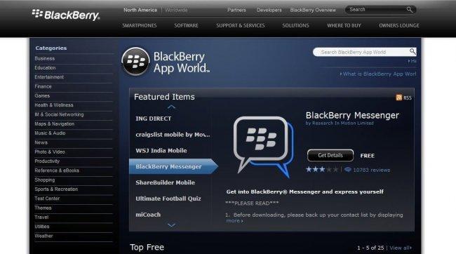 BlackBerry App World